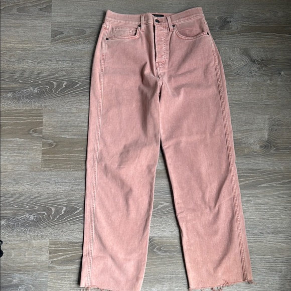 VERONICA BEARD BLAKE CROP CLASSIC STRAIGHT HIGH RISE JEANS IN ROSE 29 - Picture 2 of 13